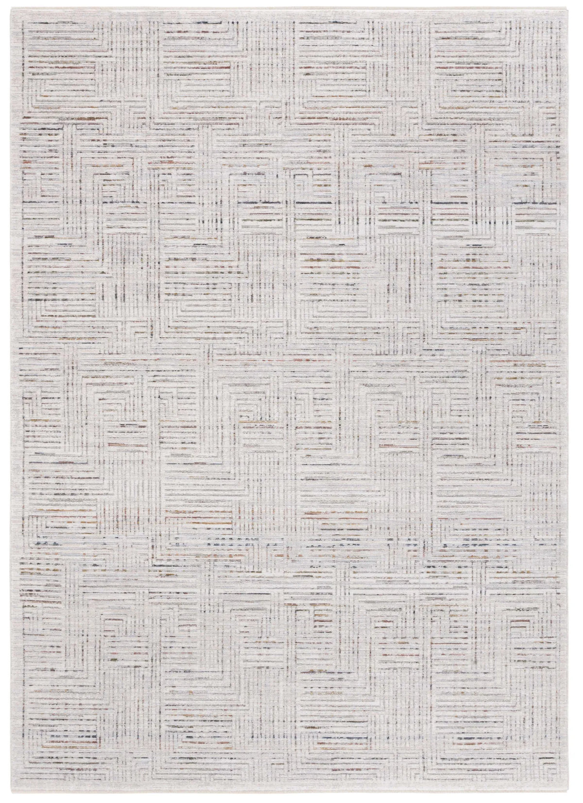 Safavieh Harlow 4'-0" x 6'-0" Rug in Ivory Grey / Rust
