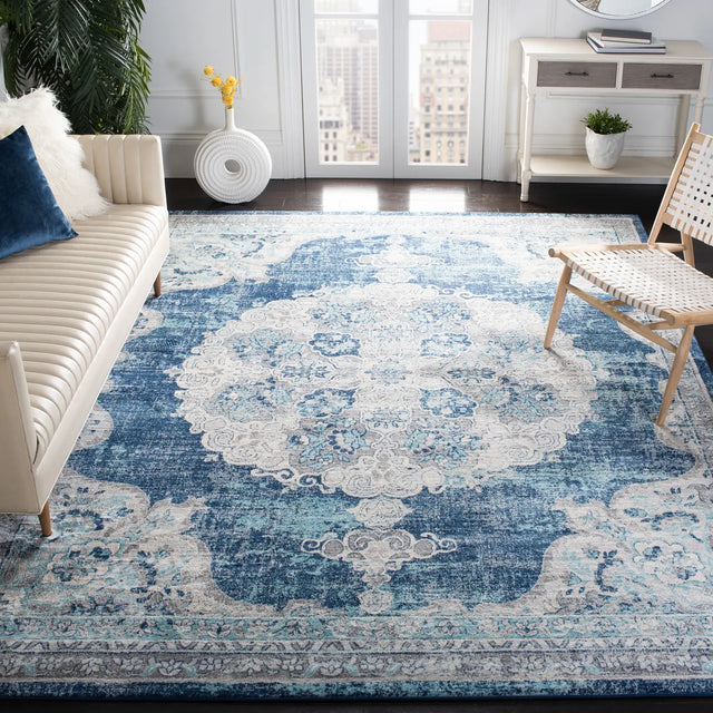 Safavieh Brentwood 10'-0" x 13'-0" Rug in Navy / Ivory