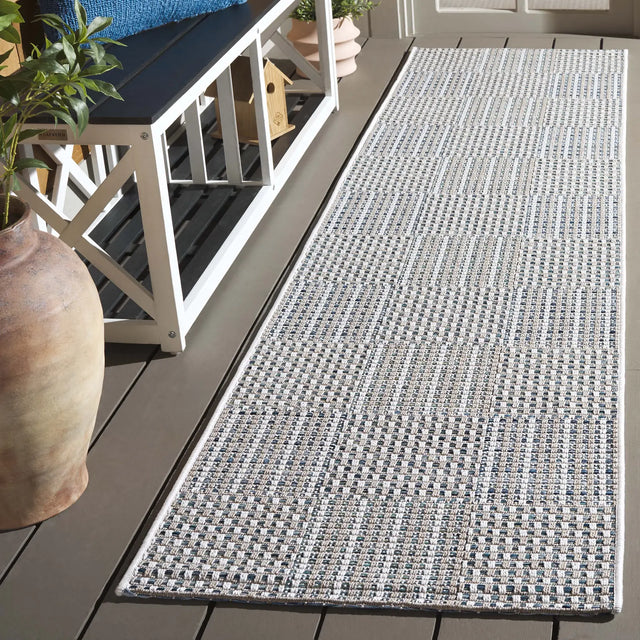 Safavieh Sisal All-Weather 2'-2" x 8'-0" Rug in Aqua / Beige Ivory