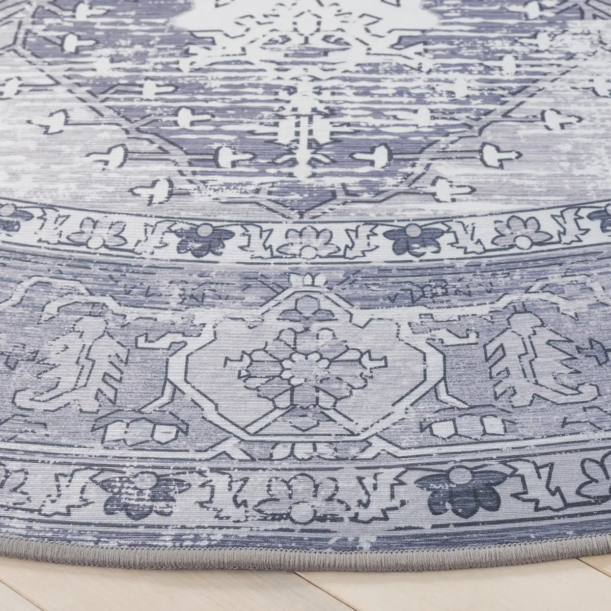 Safavieh Tucson 6'-0" x 6'-0" Rug in Dark Grey / Light Grey
