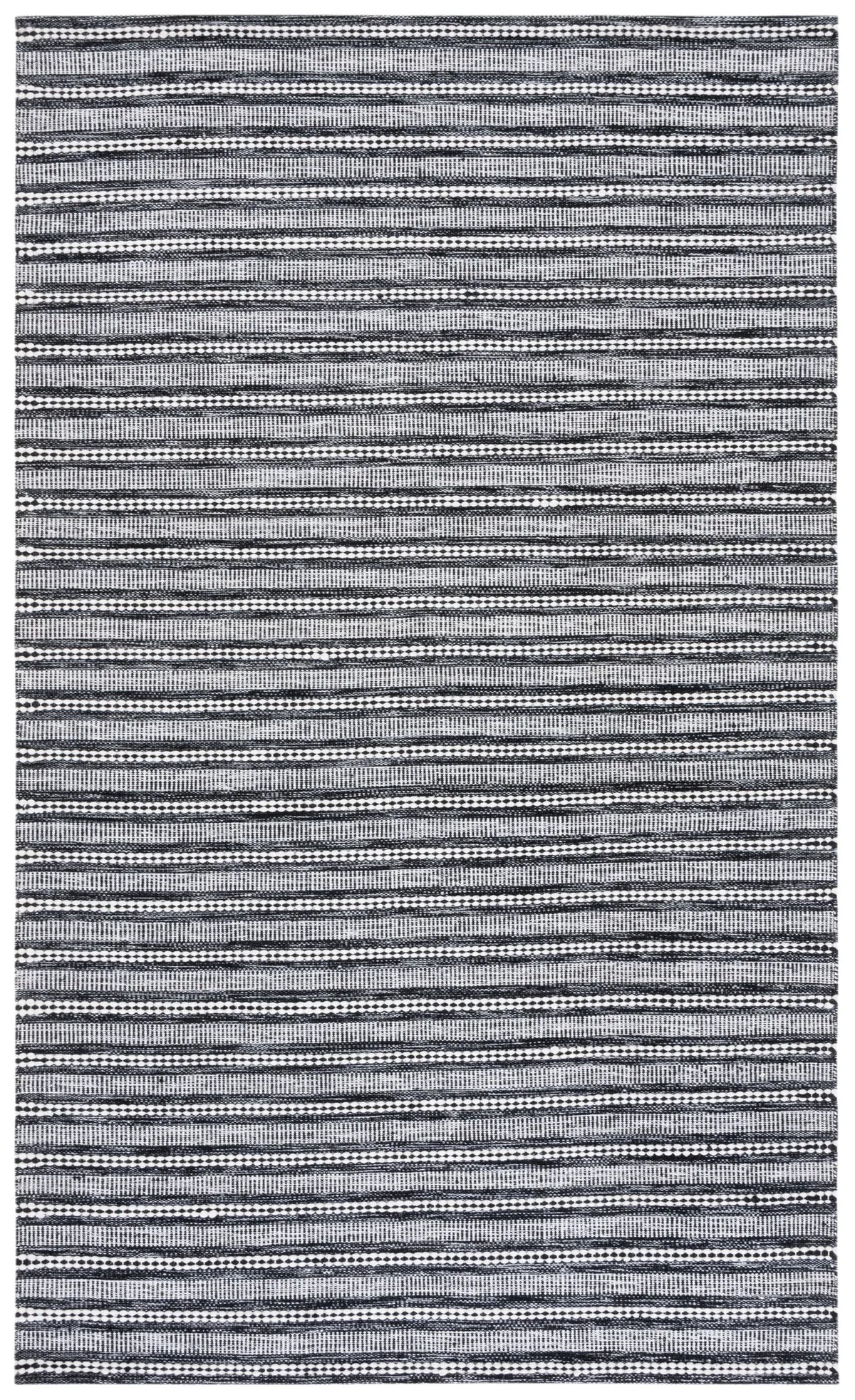 Safavieh Kilim 4'-0" x 6'-0" Rug in Black / Ivory