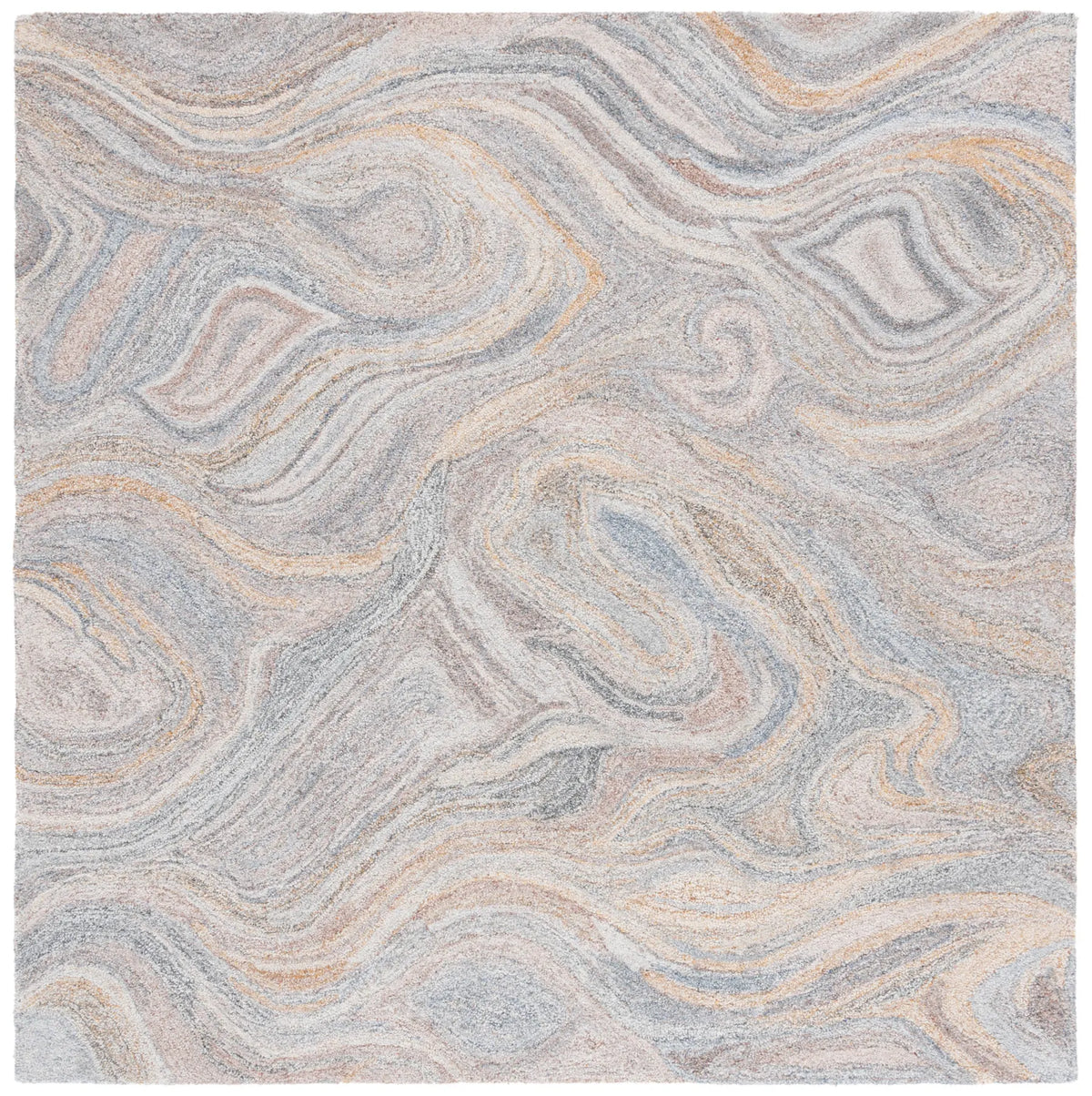 Safavieh Abstract 6'-0" x 6'-0" Rug in Grey / Brown