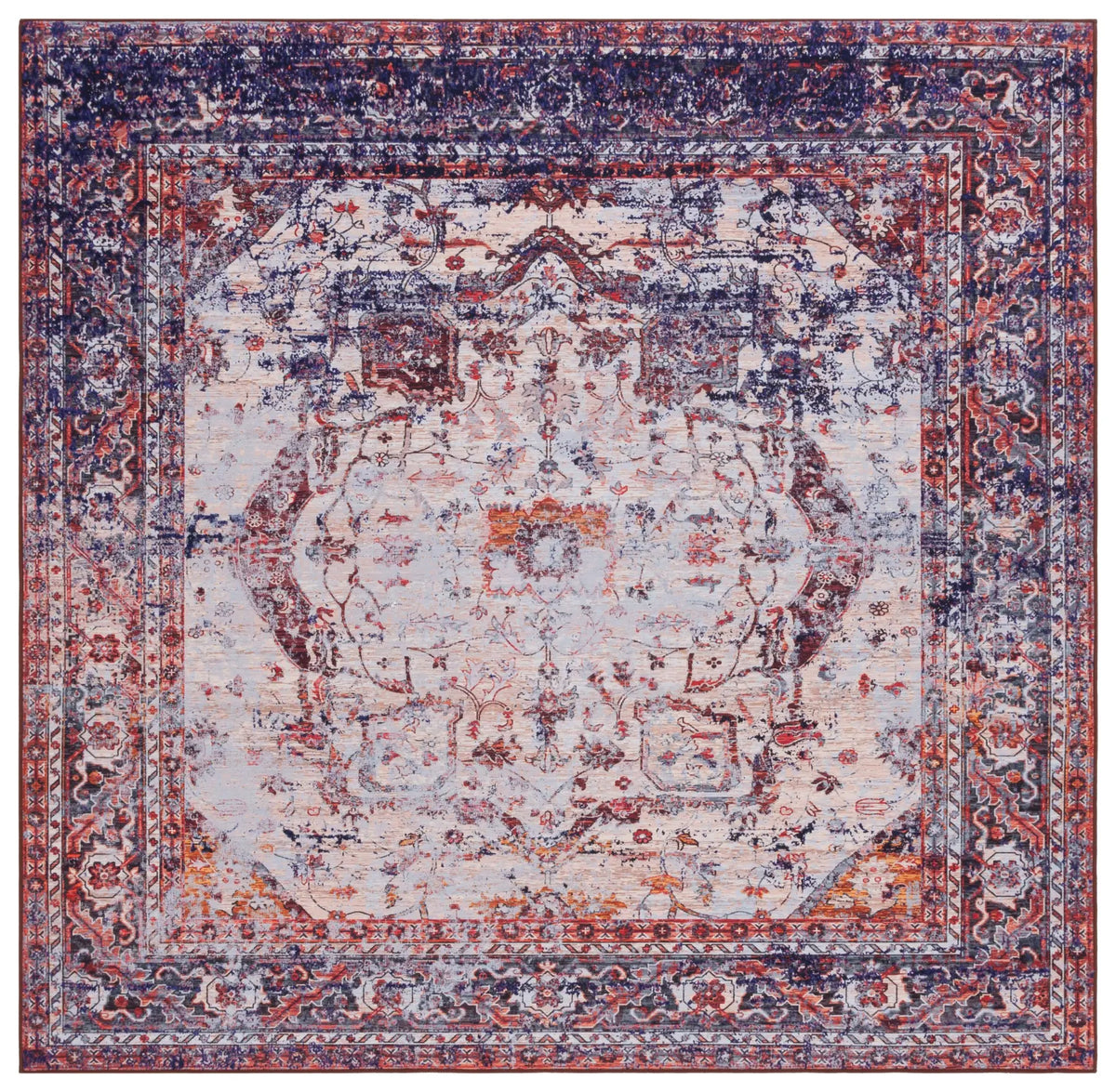 Safavieh Tucson 6'-0" x 6'-0" Rug in Beige / Red