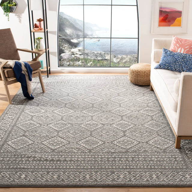 Safavieh Tulum 10'-0" x 13'-0" Rug in Dark Grey / Ivory