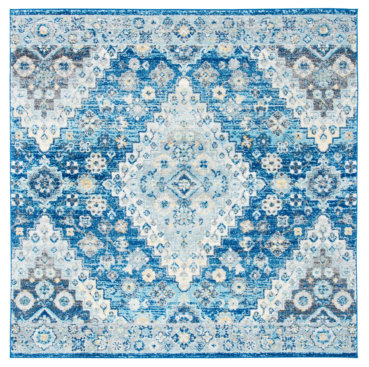 Safavieh Madison 6'-7" x 6'-7" Rug in Navy / Creme