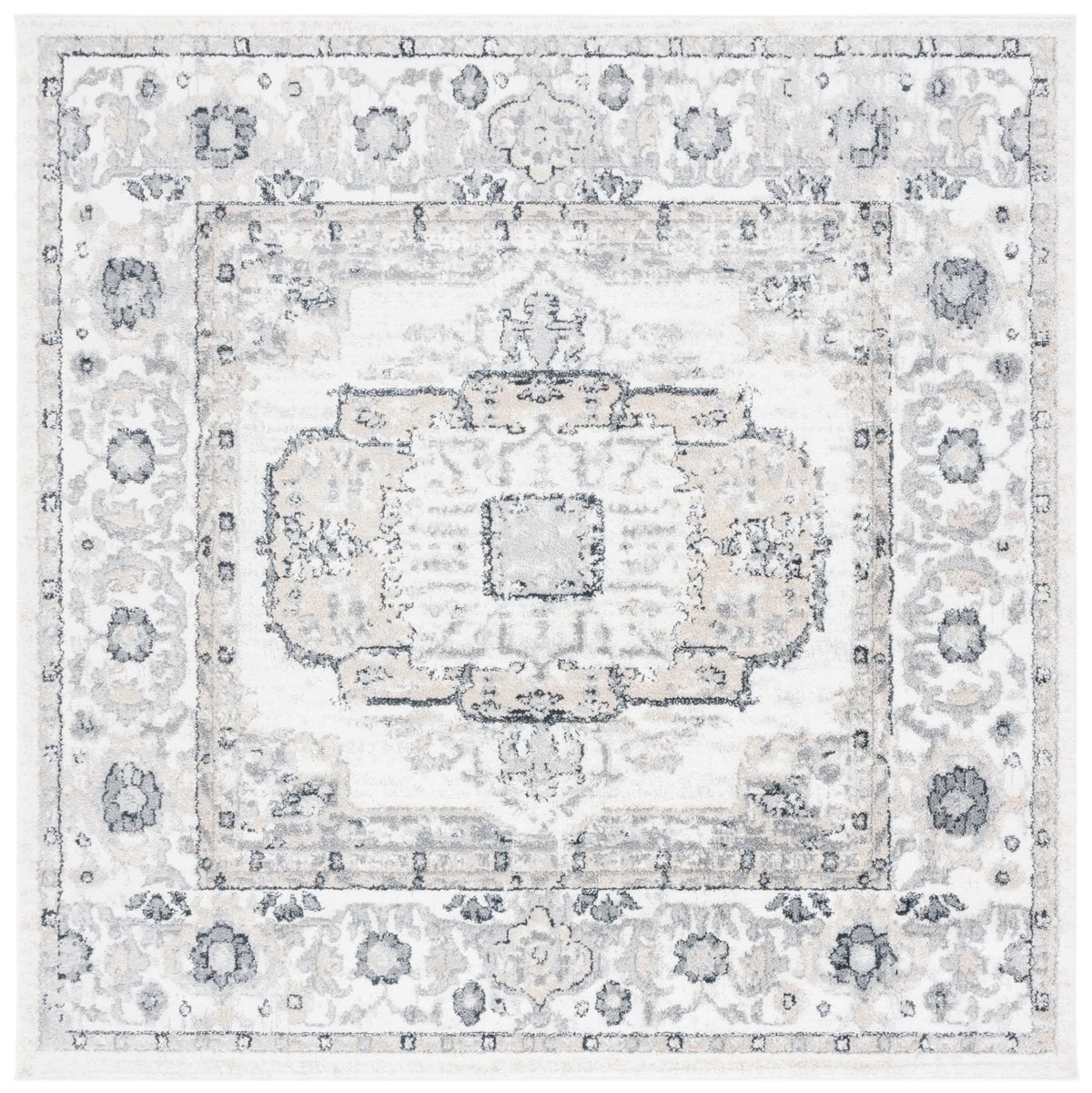 Safavieh Layla 6'-7" x 6'-7" Rug in Ivory Grey / Charcoal