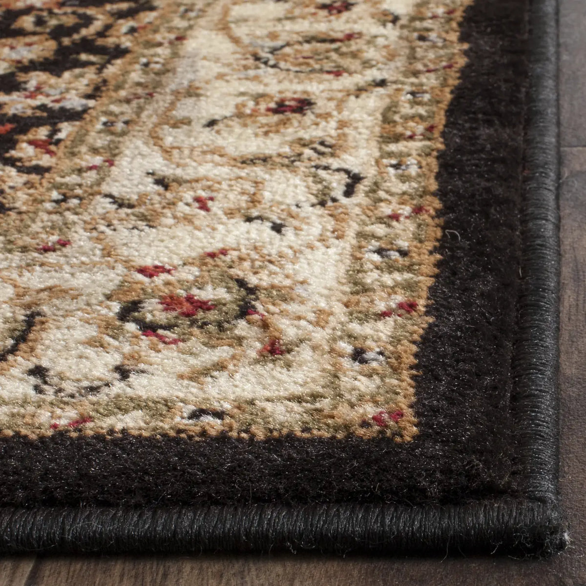 Safavieh Lyndhurst 2'-3" x 14'-0" Rug in Black / Ivory