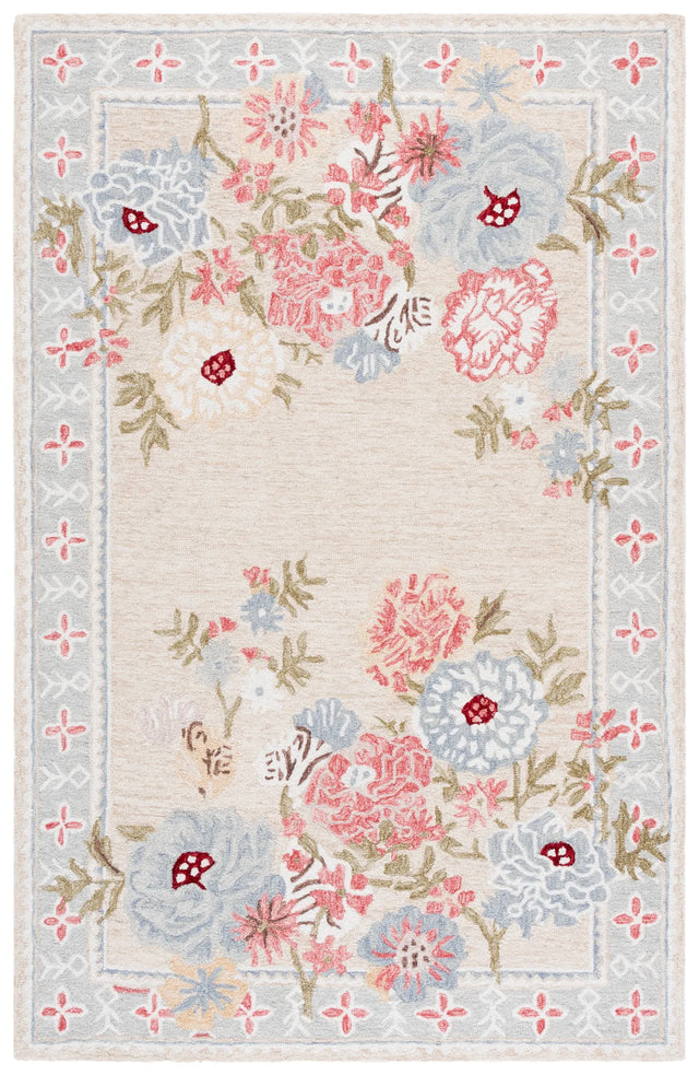 Safavieh Jardin 4'-0" x 6'-0" Rug in Beige / Pink