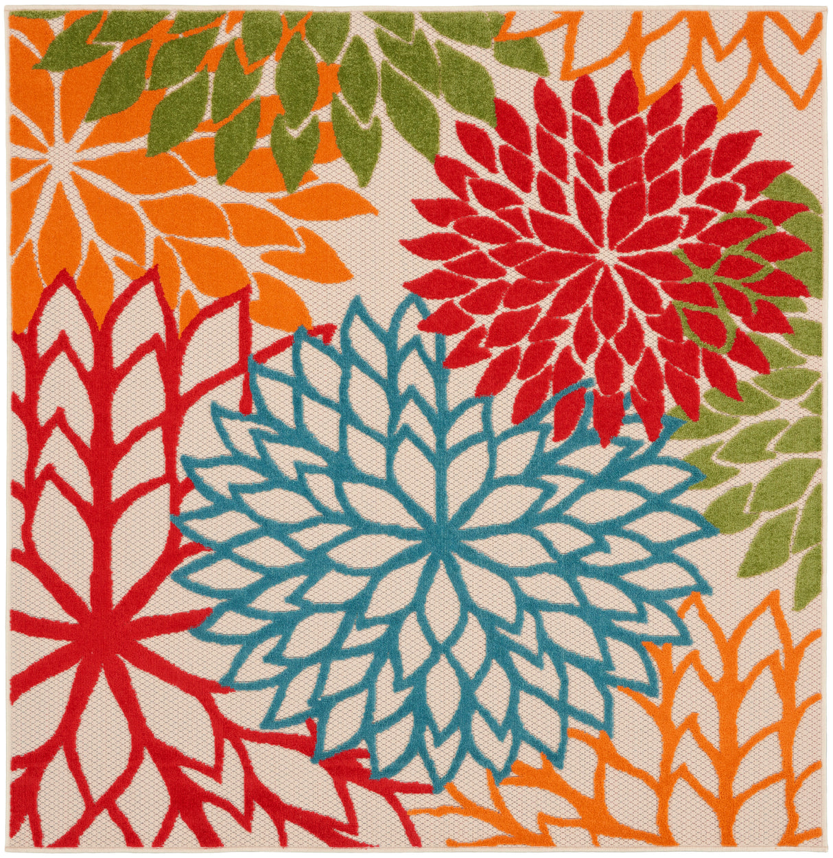 Nourison Aloha ALH05 Machine Made Green Rug