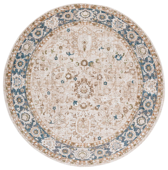 Safavieh Finley 6'-7" x 6'-7" Rug in Blue / Beige