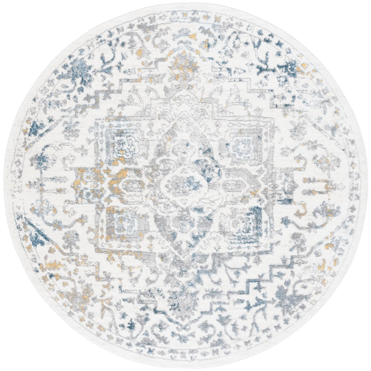 Safavieh Layla 6'-7" x 6'-7" Rug in Ivory Grey / Blue