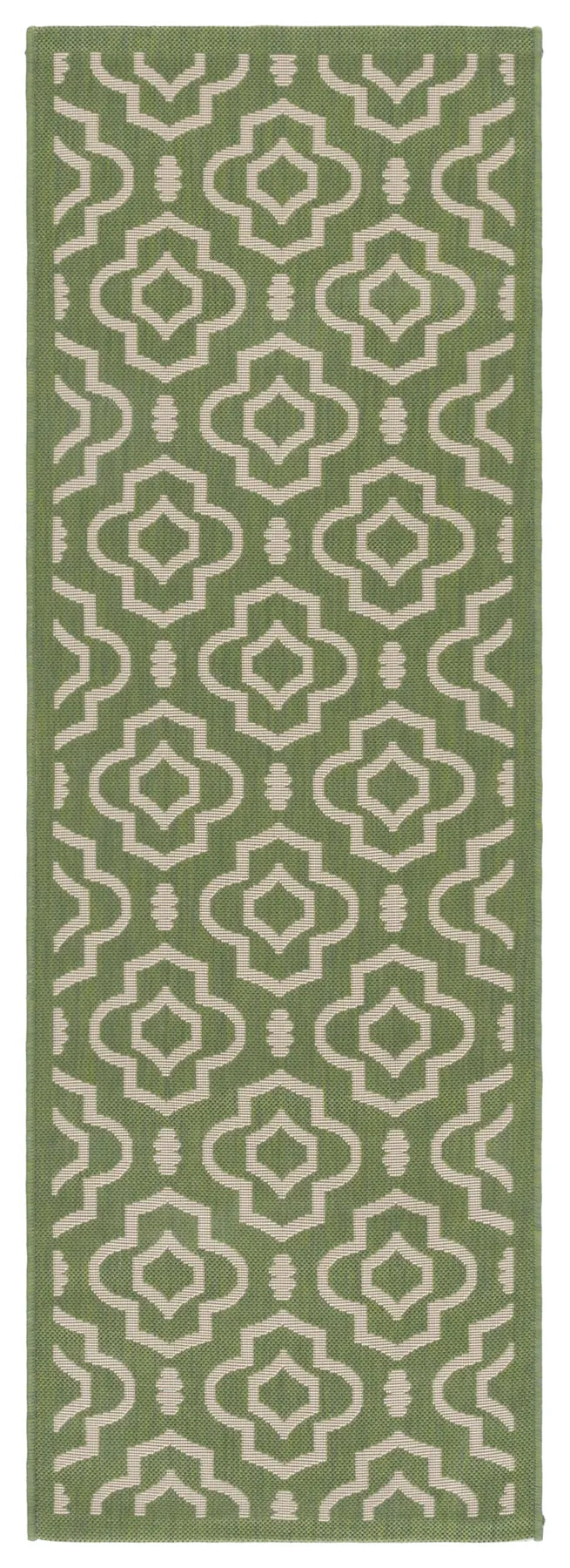 Safavieh Courtyard 2'-3" x 10'-0" Rug in Green / Beige