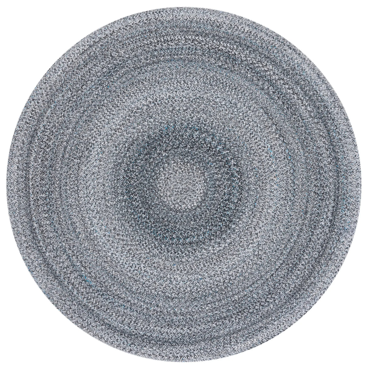 Safavieh Braided 5'-0" x 5'-0" Rug in Dark Grey / Light Blue