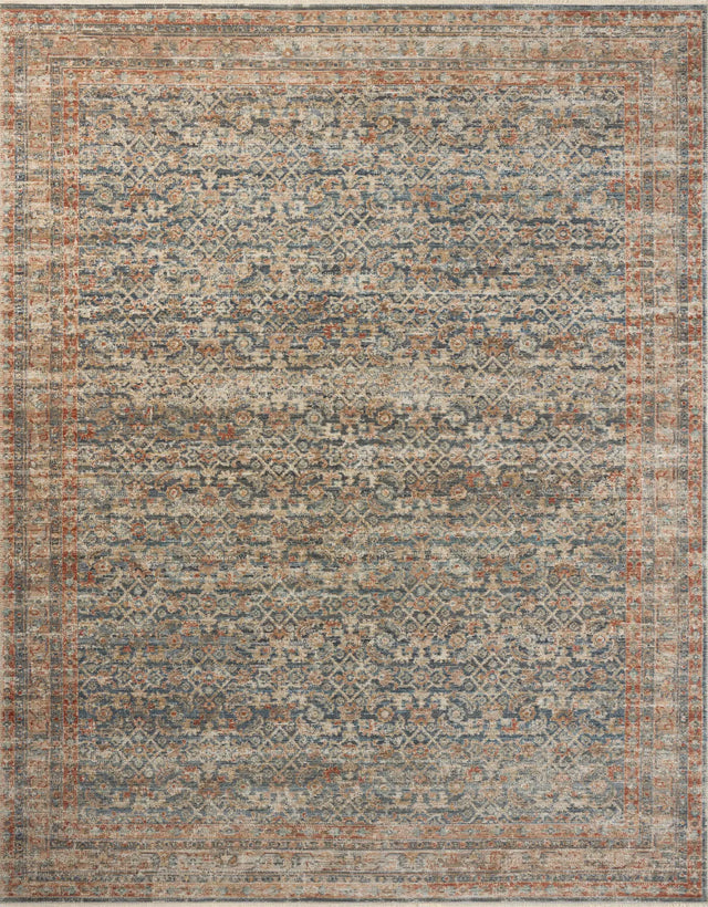 Loloi Heritage Her-12 Blue/Rust Rug - main flat