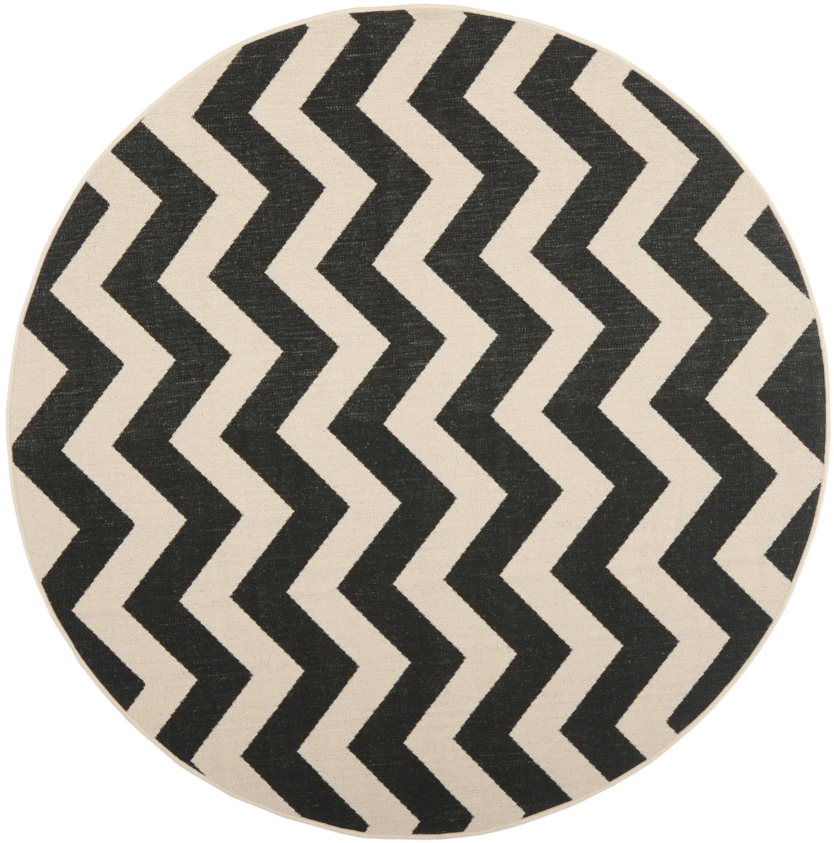 Safavieh Courtyard 6'-7" x 6'-7" Rug in Black / Beige