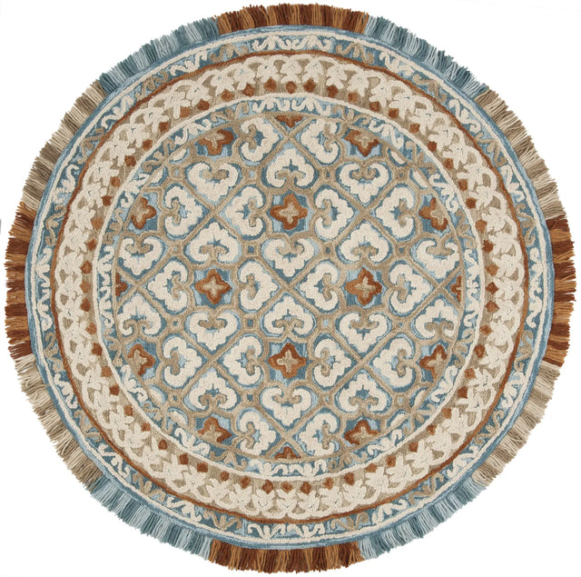 Safavieh Blossom 6'-0" x 6'-0" Rug in Ivory / Blue