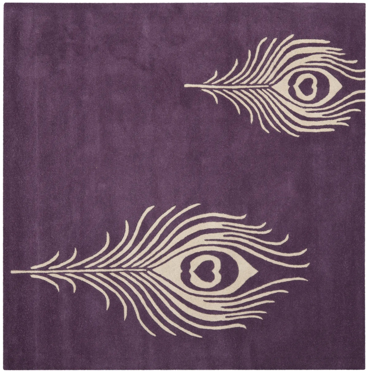 Safavieh Soho 6'-0" x 6'-0" Rug in Purple / Ivory