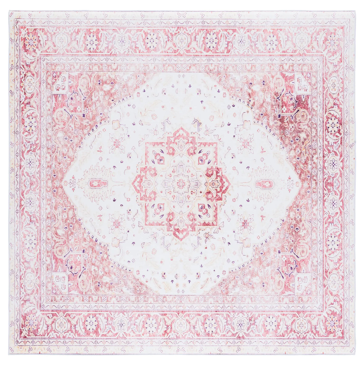 Safavieh Tucson 5'-0" x 5'-0" Rug in Beige / Rust