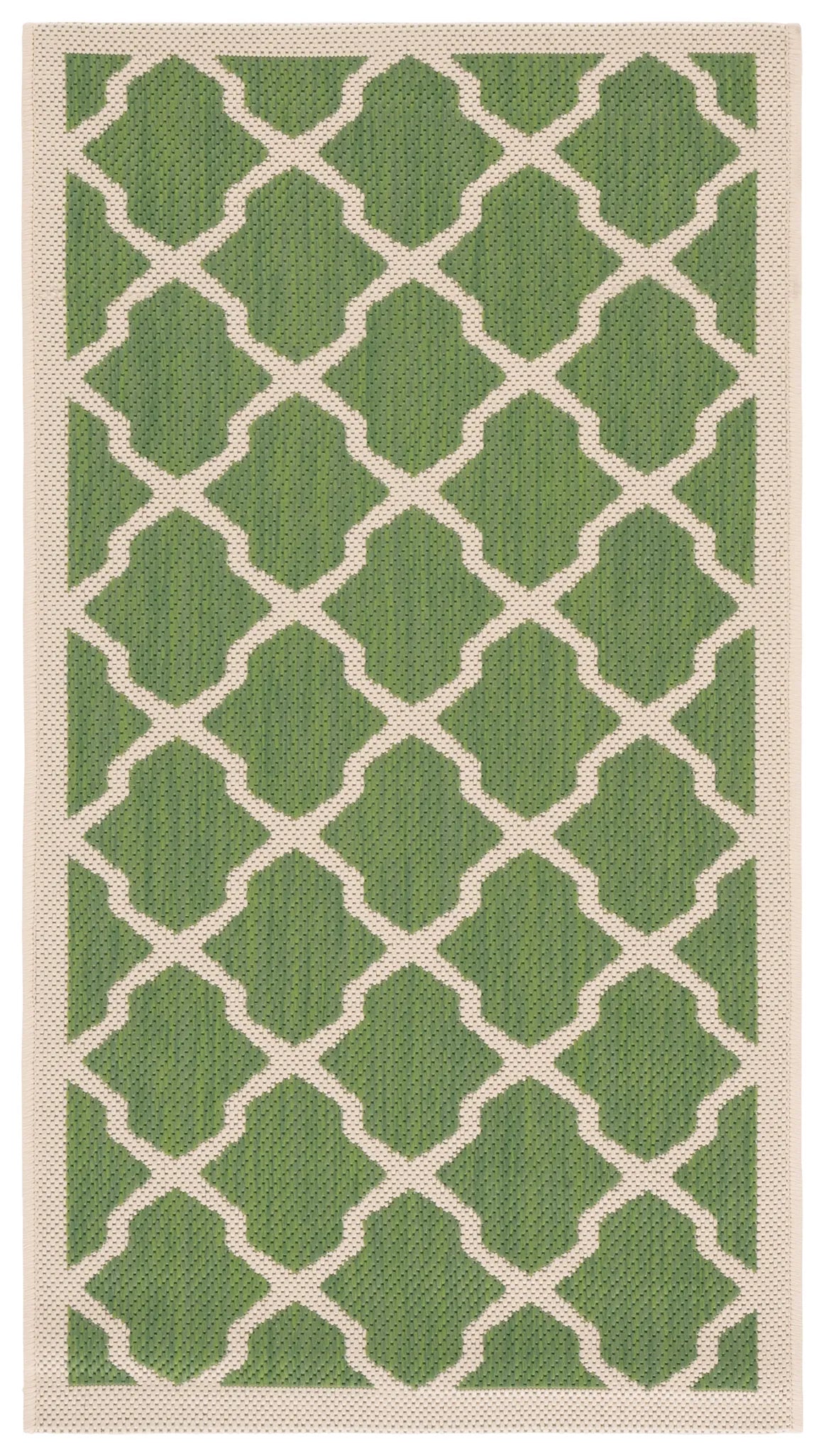 Safavieh Courtyard 2'-0" x 3'-7" Rug in Green / Beige