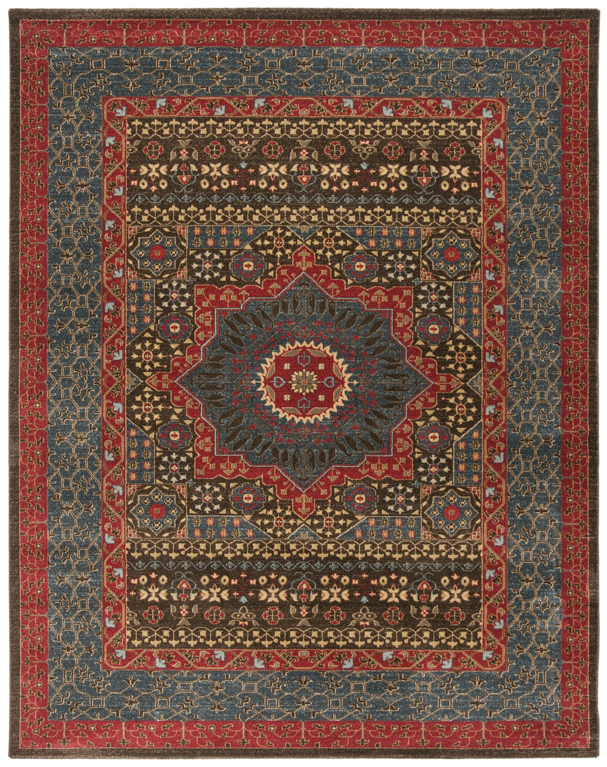 Safavieh Mahal 10'-0" x 14'-0" Rug in Navy / Red