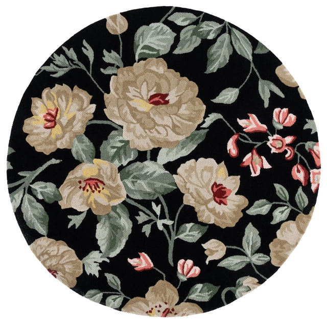 Safavieh Jardin 6'-0" x 6'-0" Rug in Black / Beige