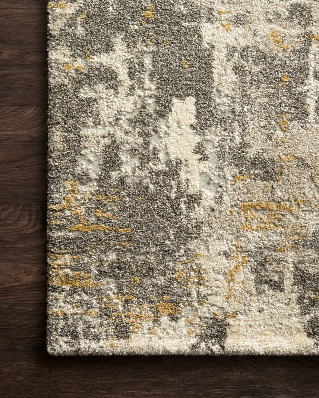 Loloi Landscape Lan-02 Granite Rugs - corner on wood