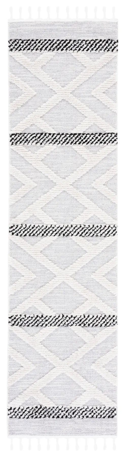 Safavieh Marrakesh 2'-2" x 8'-0" Rug in Grey / Ivory
