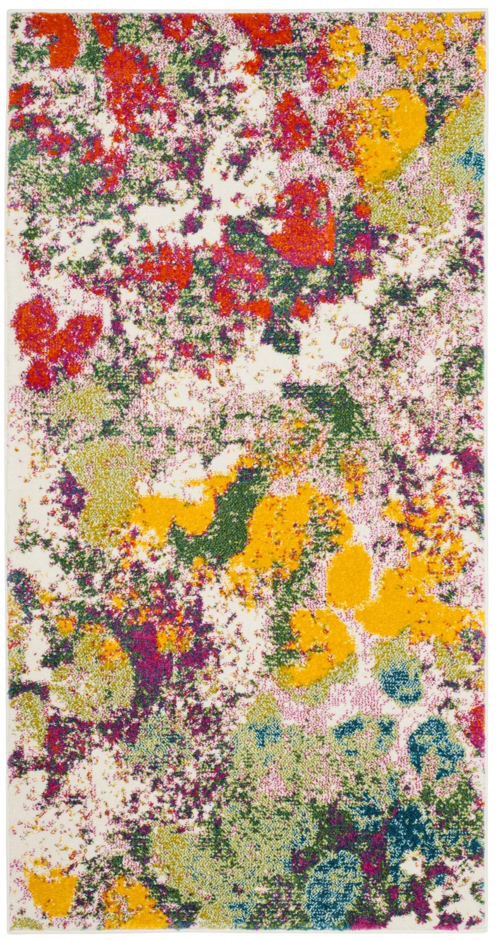 Safavieh Watercolor 2'-7" x 5'-0" Rug in Light Green / Rose