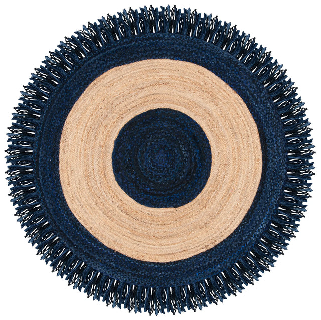 Safavieh Cape Cod 5'-0" x 5'-0" Rug in Navy / Natural