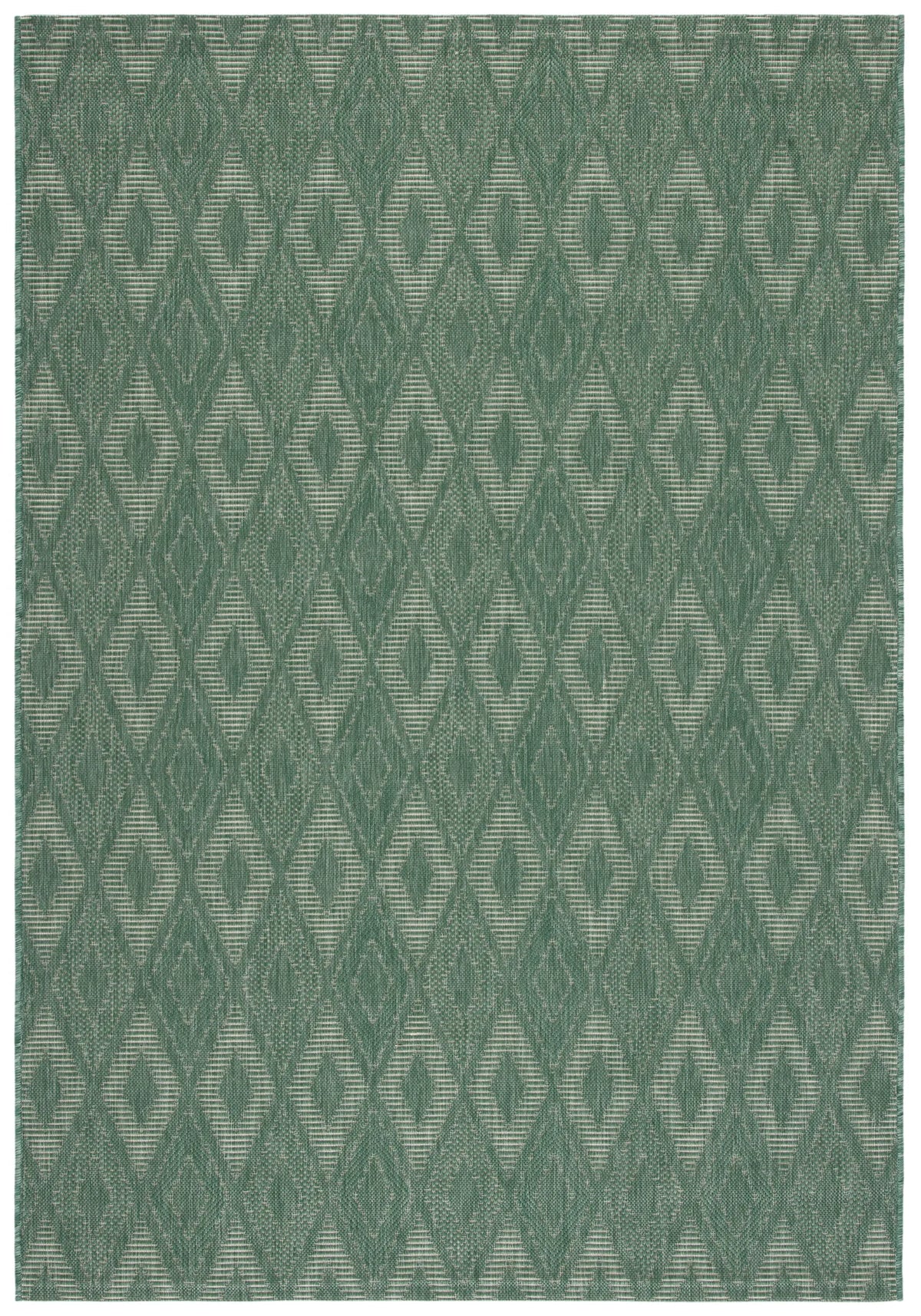 Safavieh Courtyard 4'-0" x 5'-7" Rug in Dark Green / Beige