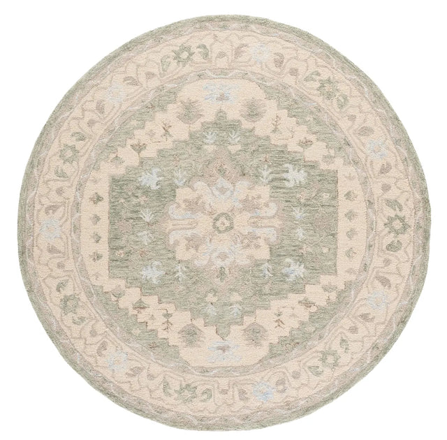 Safavieh Heritage 6'-0" x 6'-0" Rug in Light Green / Beige