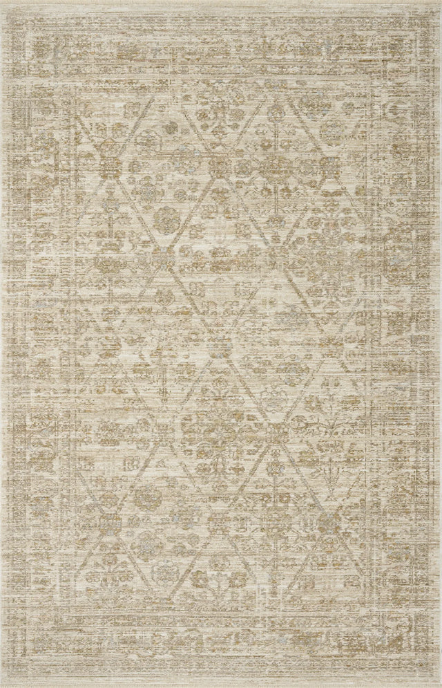 Loloi Elora ELR-01 Traditional Power Loomed Ivory, Multi Rug - main flat