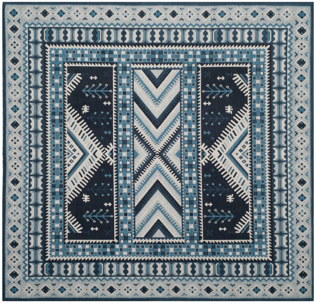 Safavieh Classic Vintage 6'-0" x 6'-0" Rug in Navy / Light Blue