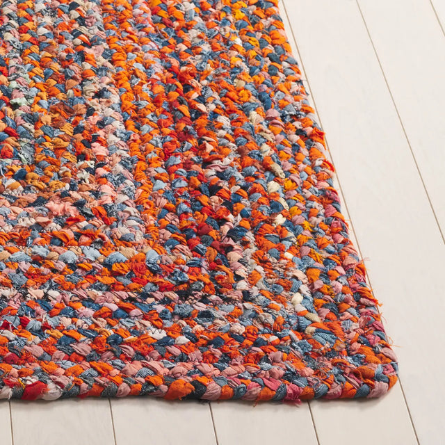 Safavieh Braided 4'-0" x 6'-0" Rug in Orange / Rust