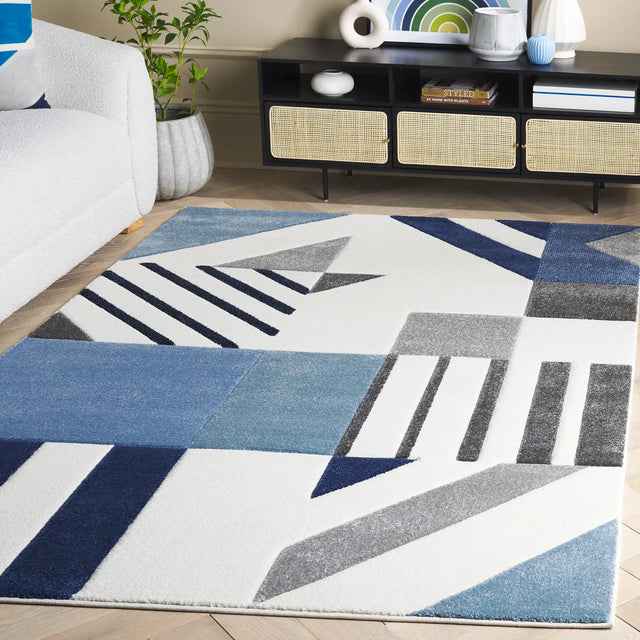 Safavieh Hollywood 4'-0" x 6'-0" Rug in Ivory / Blue