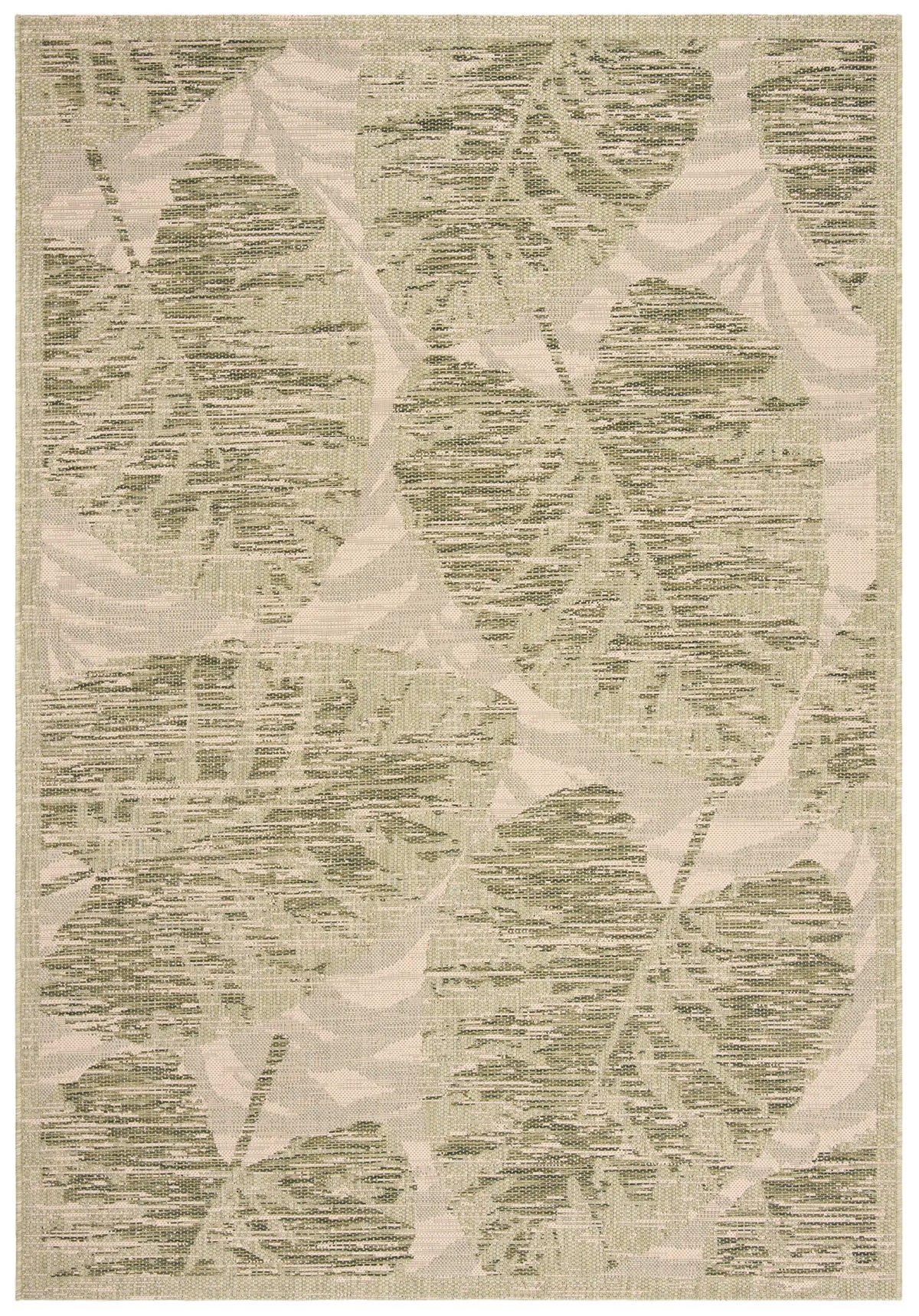 Safavieh Courtyard 4'-0" x 5'-7" Rug in Green / Beige