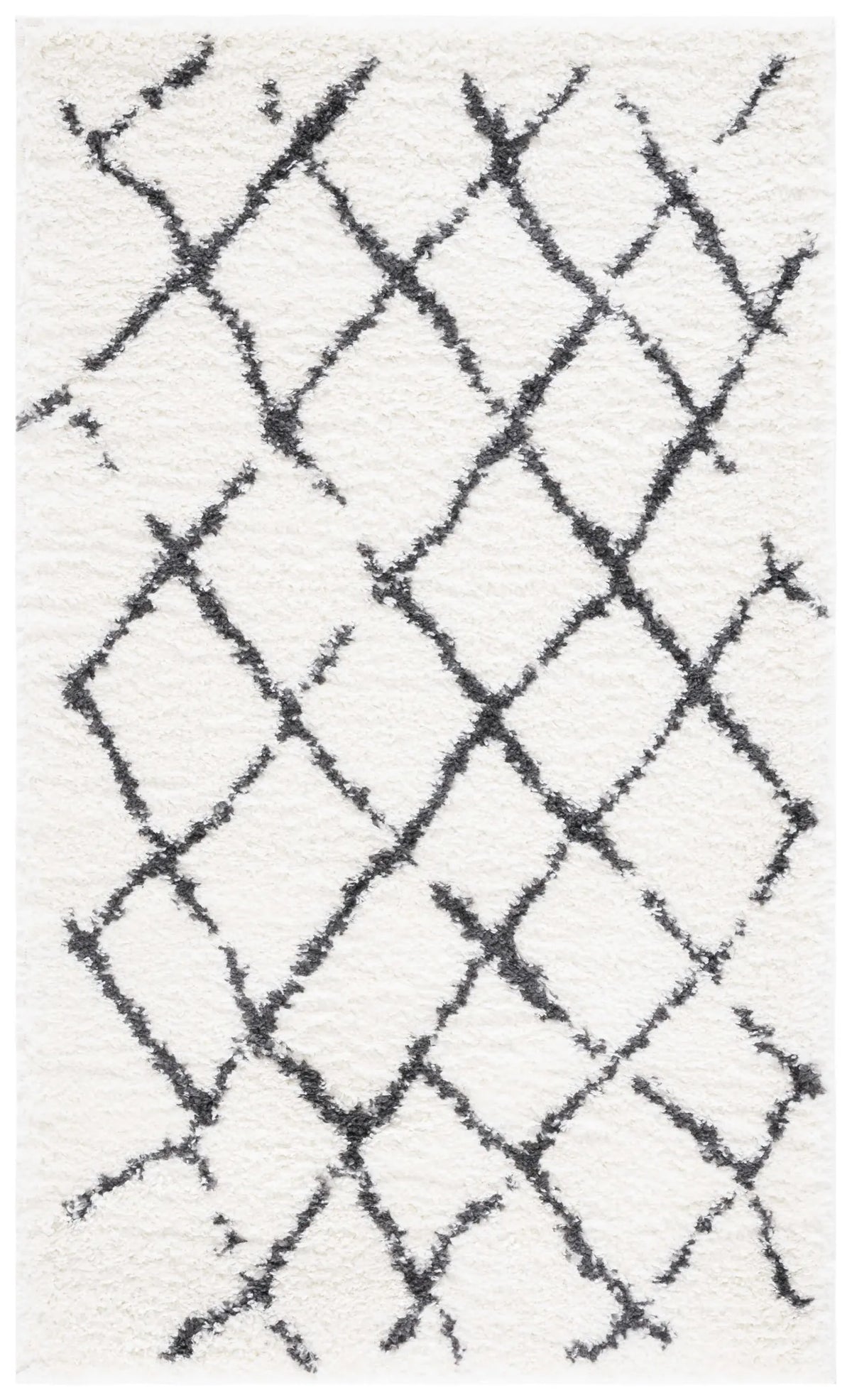 Safavieh Berber Shag 3'-0" x 5'-0" Rug in Creme / Brown