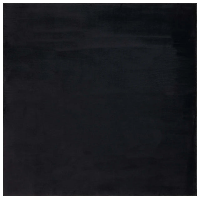 Safavieh Faux Rabbit Fur 6'-0" x 6'-0" Rug in Black