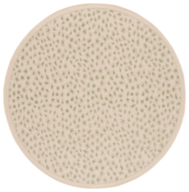 Safavieh Courtyard 6'-7" x 6'-7" Rug in Beige / Green