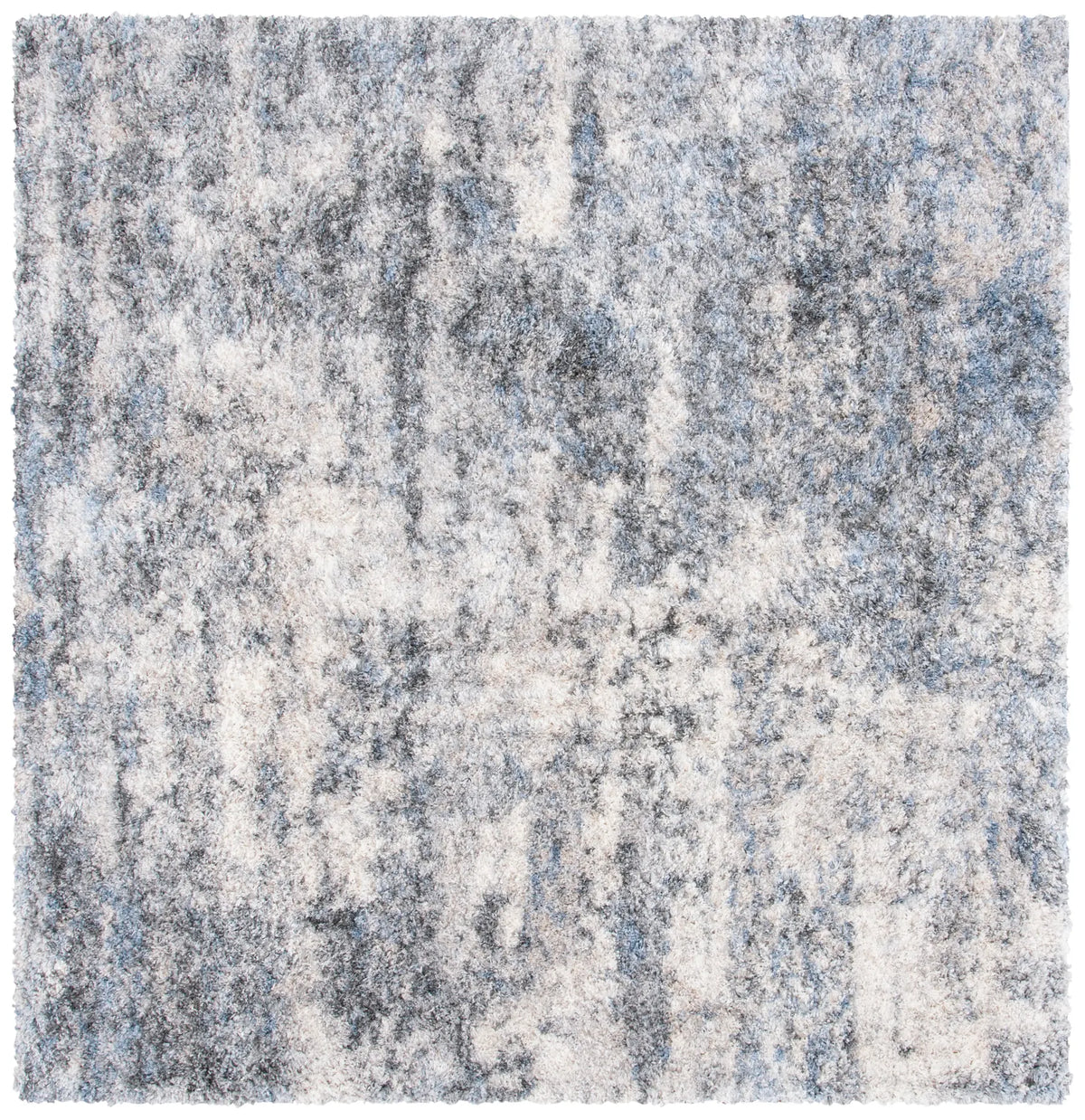 Safavieh Berber Shag 200 6'-7" x 6'-7" Rug in Ivory / Grey