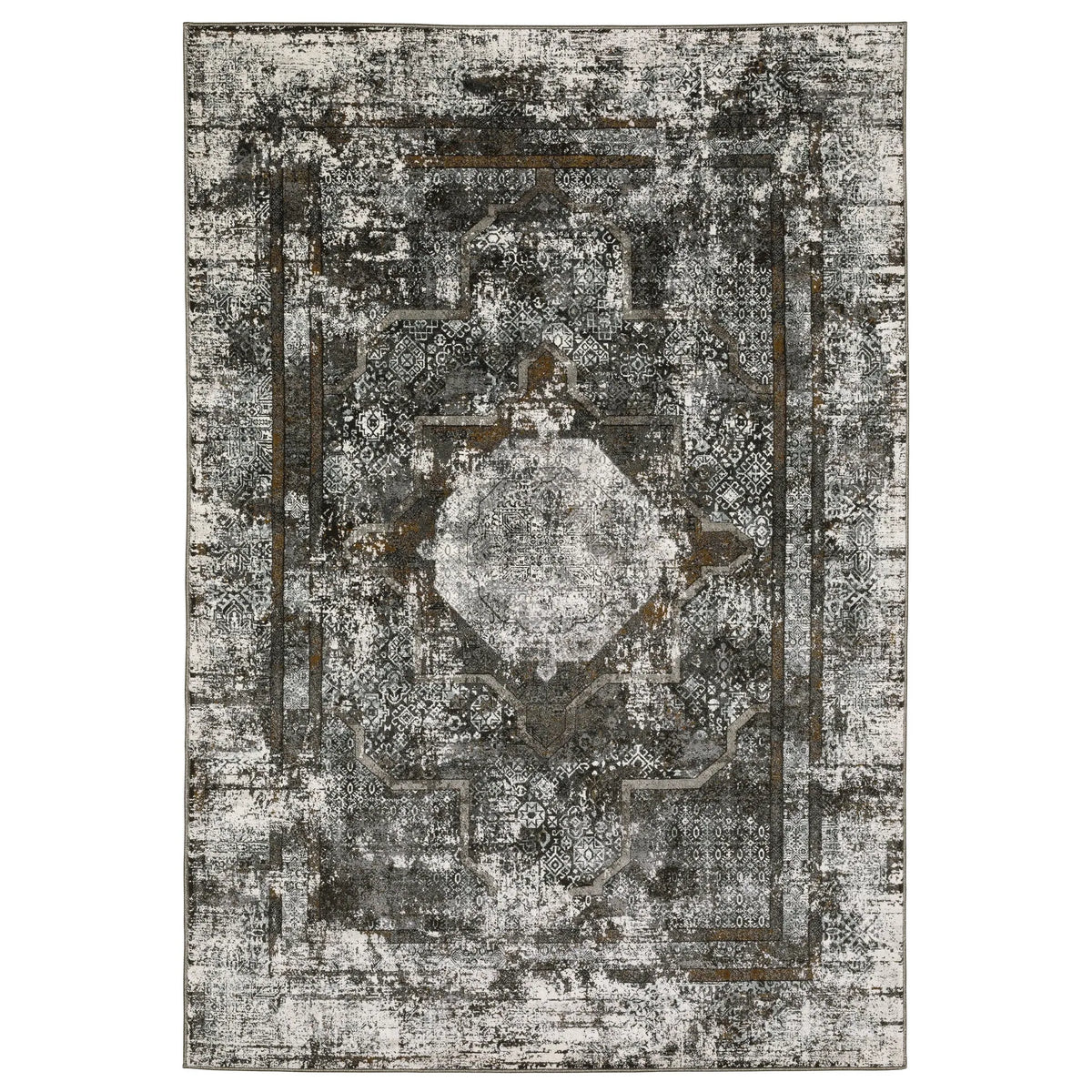 Oriental Weavers Gemini 090O2 Charcoal/ Grey Rug - main flat