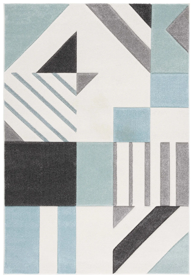 Safavieh Hollywood 4'-0" x 6'-0" Rug in Ivory / Aqua