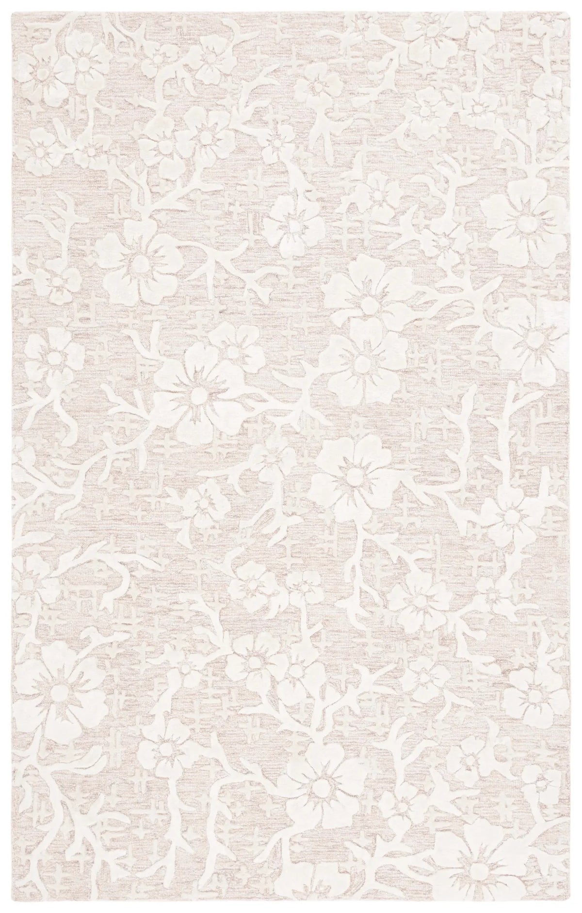 Safavieh Glamour 4'-0" x 6'-0" Rug in Beige / Ivory