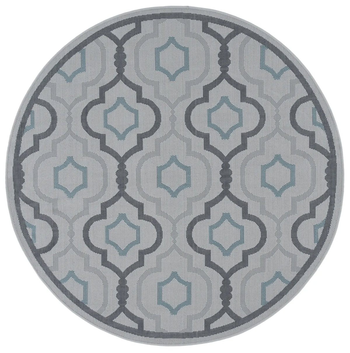 Safavieh Courtyard 5'-3" x 5'-3" Rug in Light Grey / Anthracite