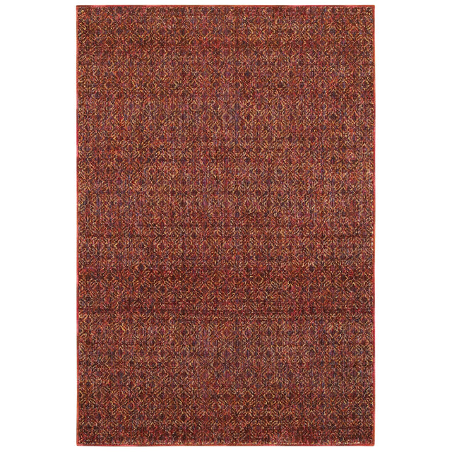 Oriental Weavers Sphinx Atlas 8048K Red/Rust Rugs - main flat