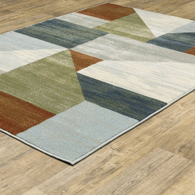Oriental Weavers Sphinx Branson Br11A Beige/ Multi Rugs - angle detail