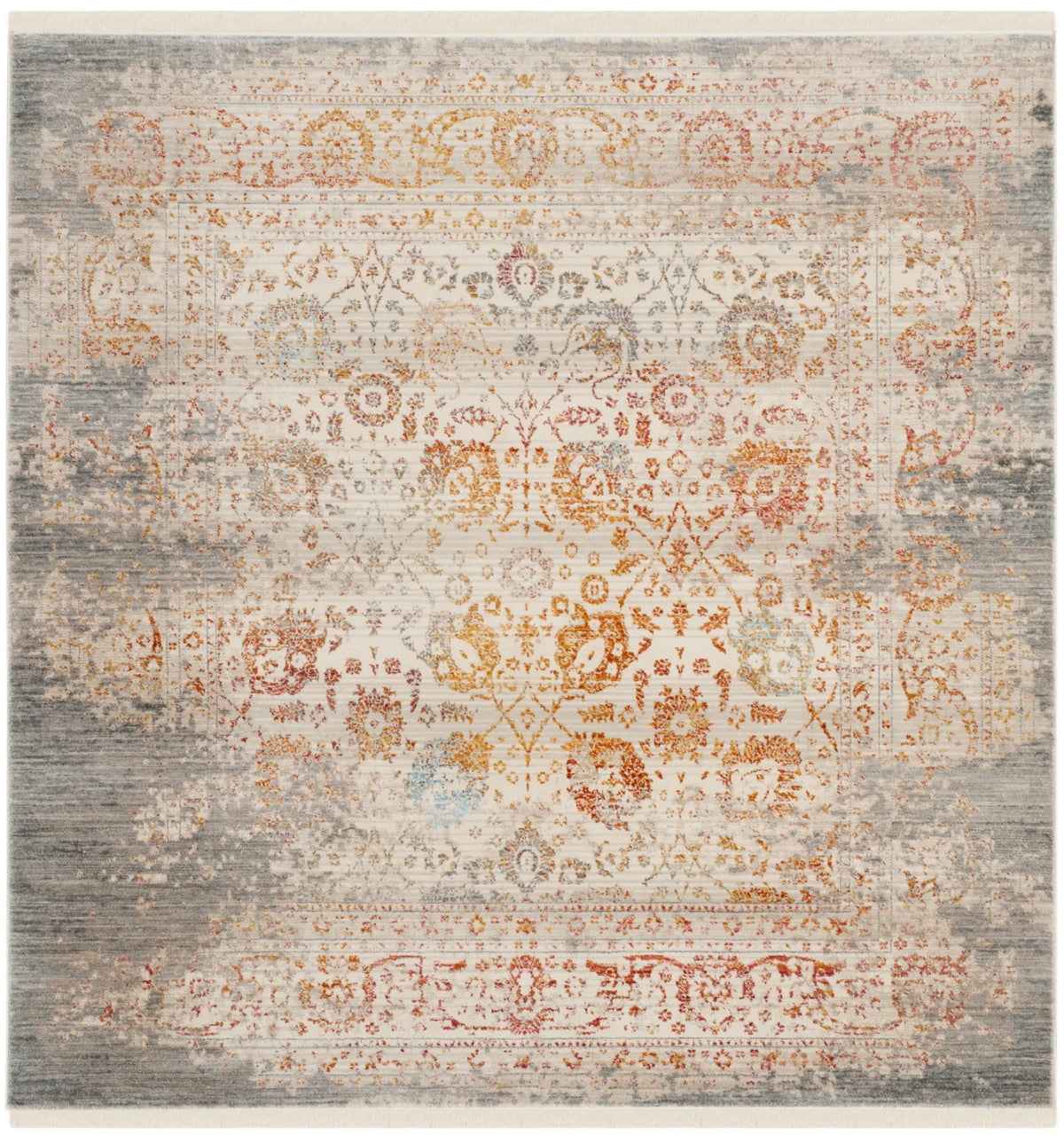 Safavieh Vintage Persian 5'-0" x 5'-0" Rug in Grey / Multi