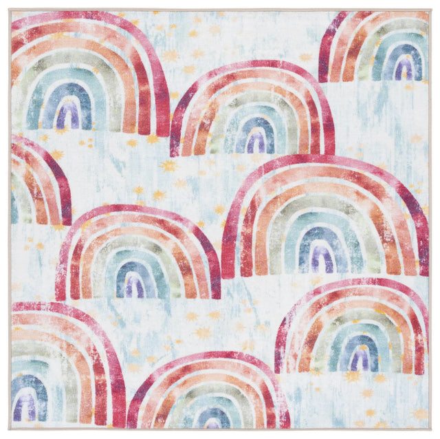 Safavieh Kids Playhouse 200 5'-0" x 5'-0" Rug in Blue / Ivory