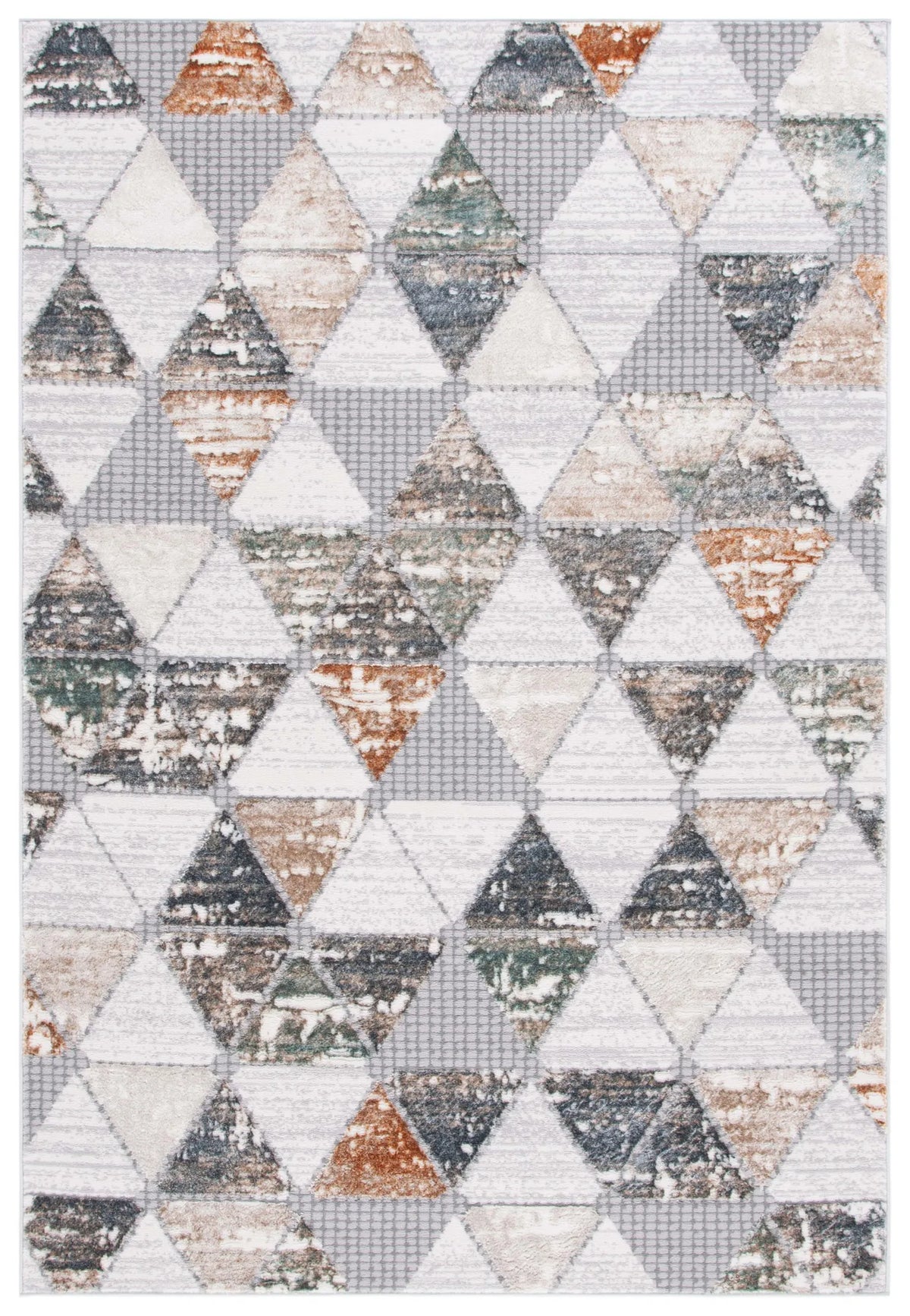 Safavieh Alenia 100 4'-0" x 6'-0" Rug in Grey / Beige