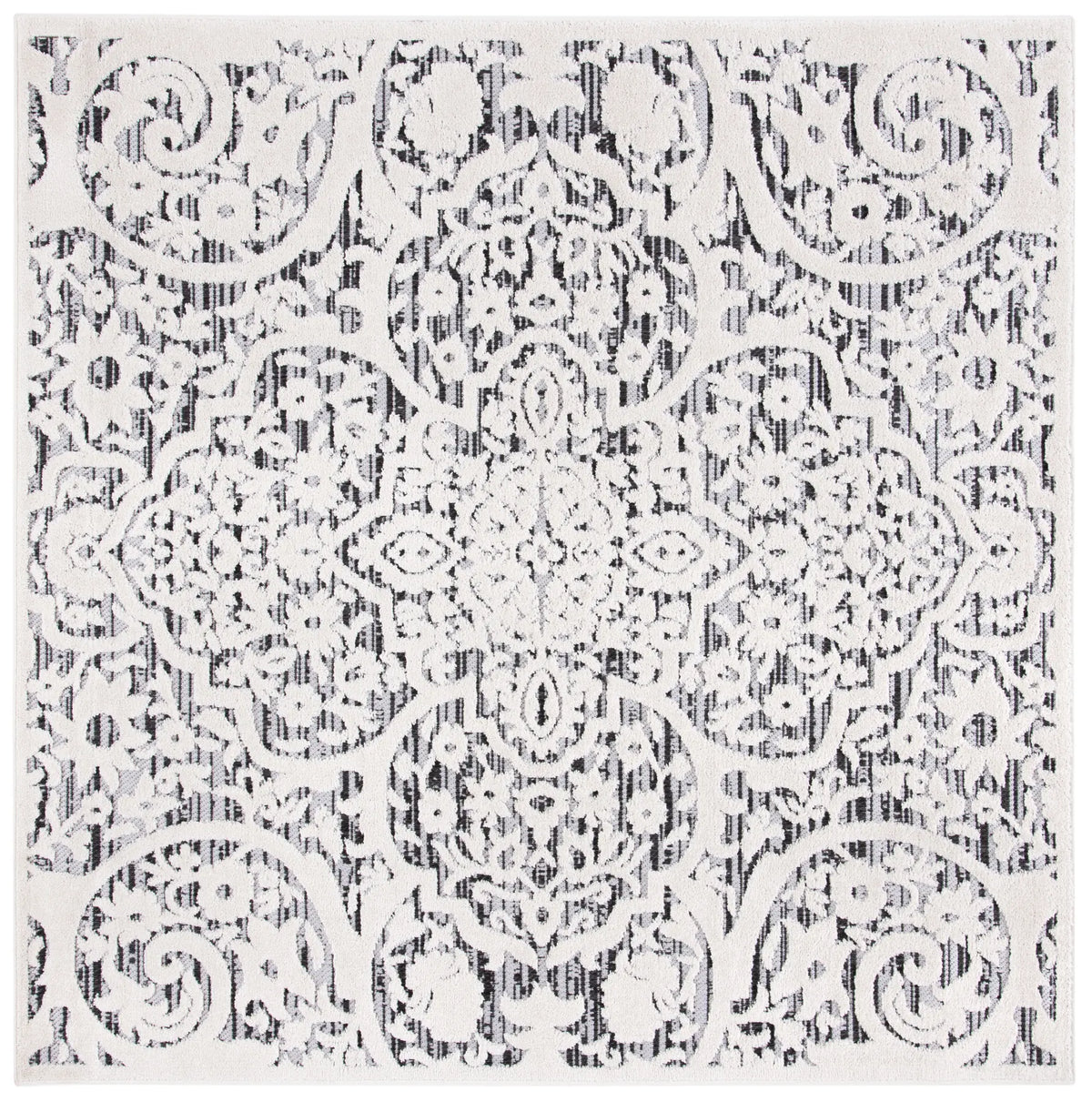 Safavieh Cabana 6'-7" x 6'-7" Rug in Ivory / Grey